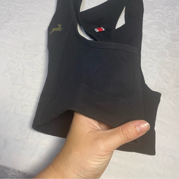Tracksmith Allston Sports Bra Distance Running Nylon Black Longline Racerback - Picture 4 of 13